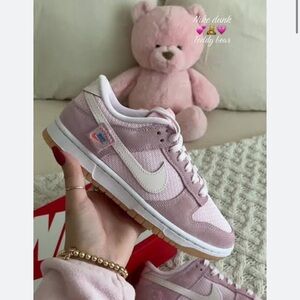 Nike Dunk pink teddy bear Sneakers size 8